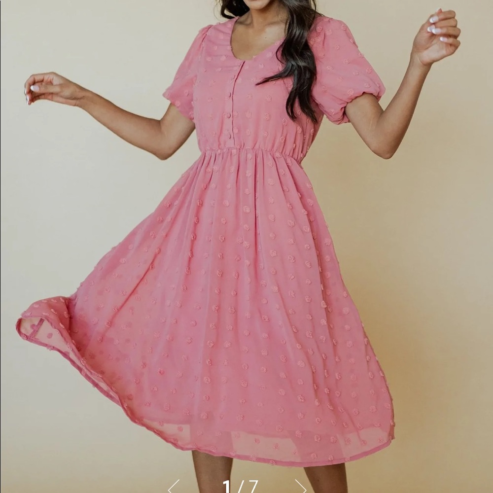 Baltic Born Mila Swiss dot dress in mauve